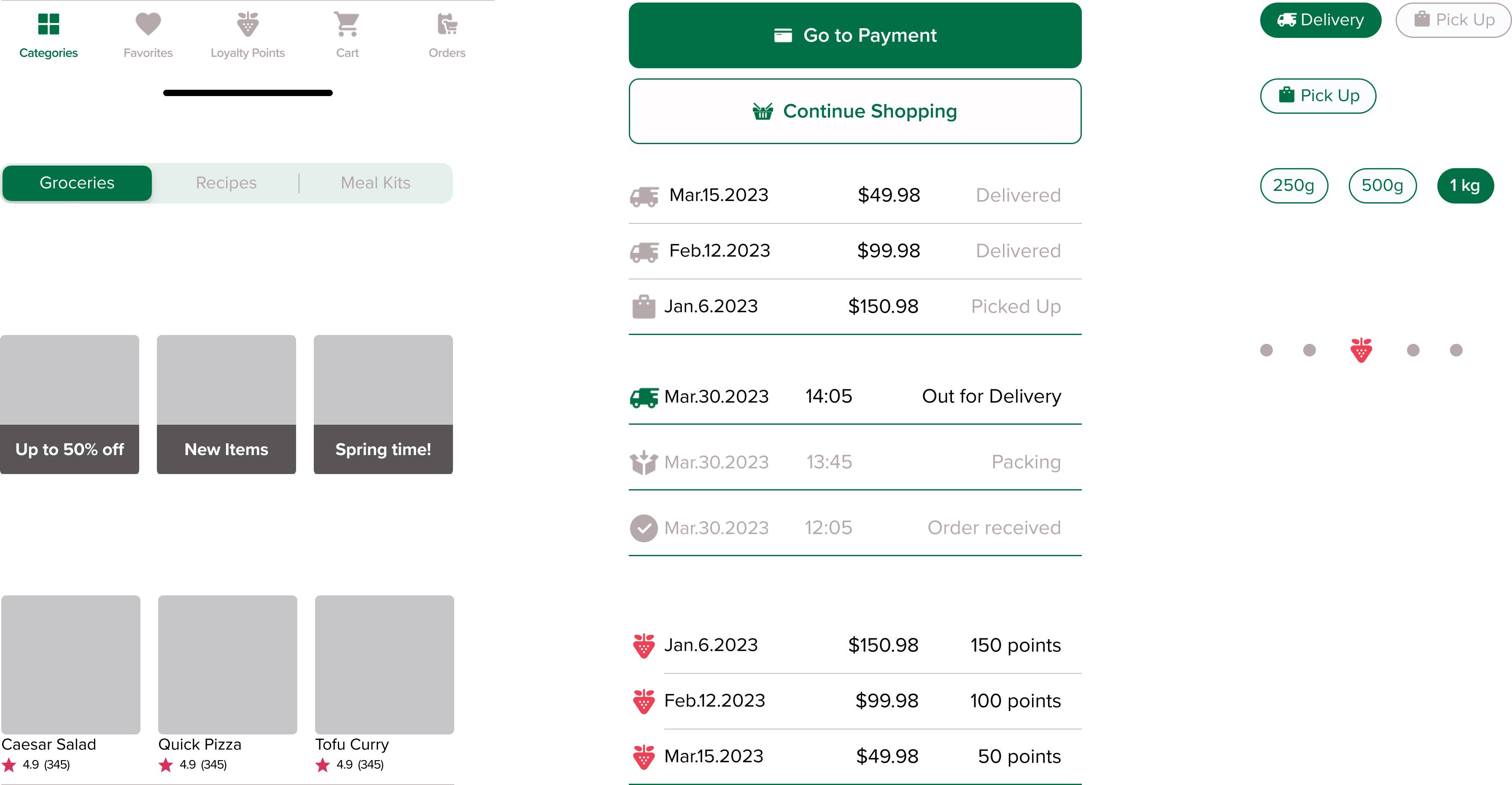 FreshFusion UI elements